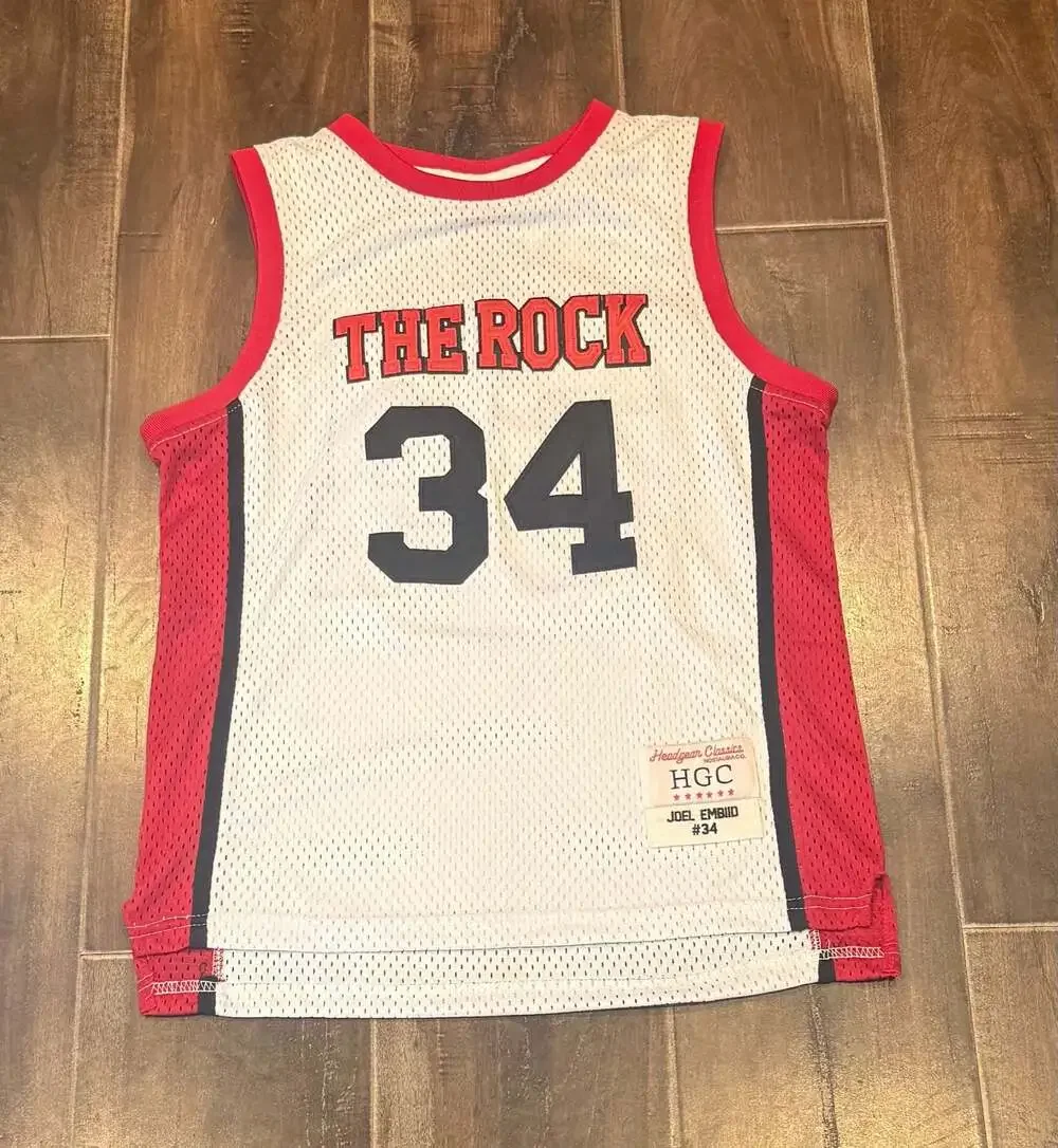 NWT Large Joel Embiid Headgear Classics High School Basketball Jersey